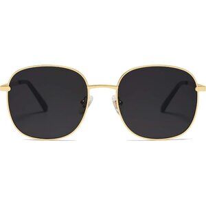 Sojos Sunglasses Women Gold Classic Trendy Square Cute Big Frame Shades Eyewear